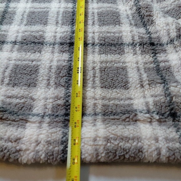 Koolaburra UGG Brushed Back Sherpa Hoodie Pullover Portobello Plaid  2X XXL 1/4 - Picture 4 of 15